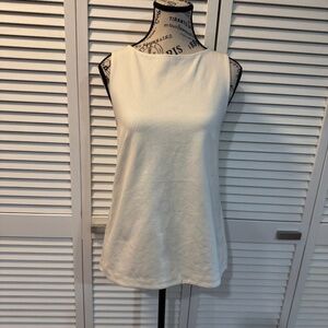 Ann Taylor- Elegant White Sleeveless TopXS oversized